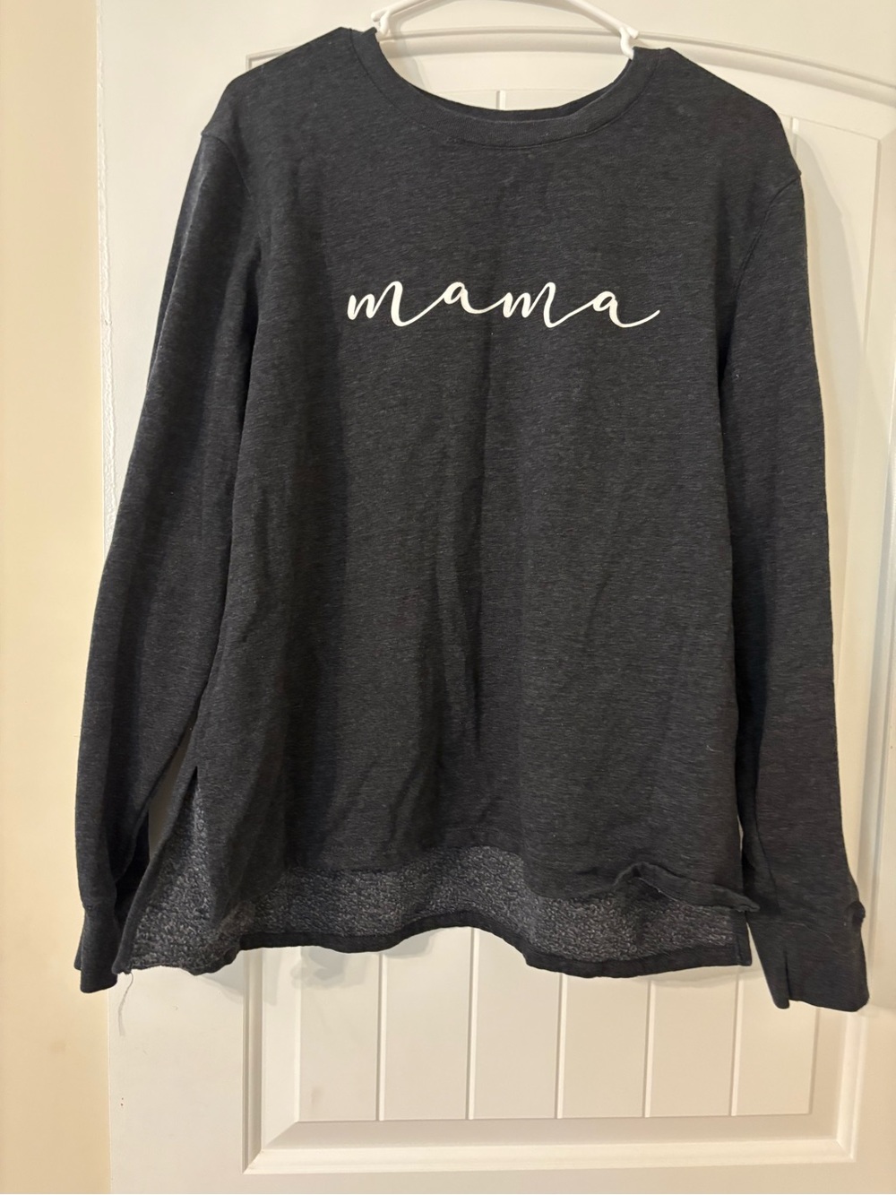 Cozy 'Mama' Crewneck Sweatshirt - Charcoal